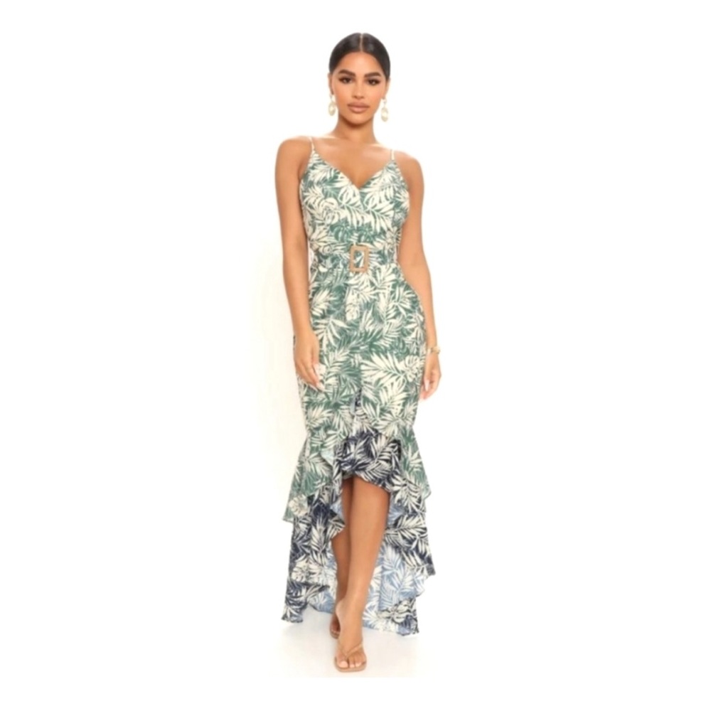 Coco Cabana Babe Midi Print Dress Fashion Nova L